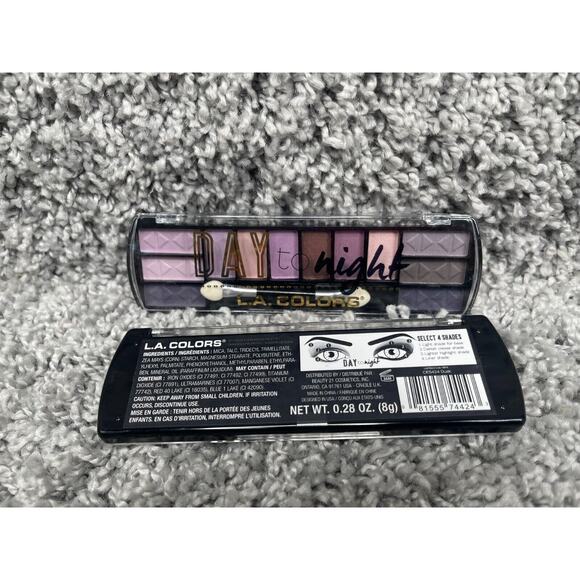 Lot Of 2 LA Colors Day To Night Makeup Eyeshadow Palette CES424 Dusk 28 Oz New - Picture 2 of 10